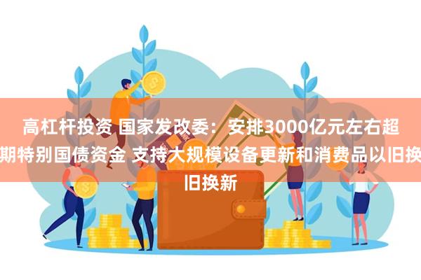 高杠杆投资 国家发改委：安排3000亿元左右超长期特别国债资金 支持大规模设备更新和消费品以旧换新